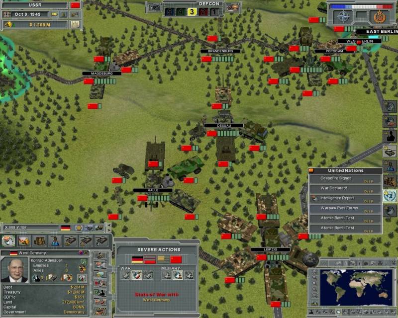 Supreme Ruler: Cold War war game